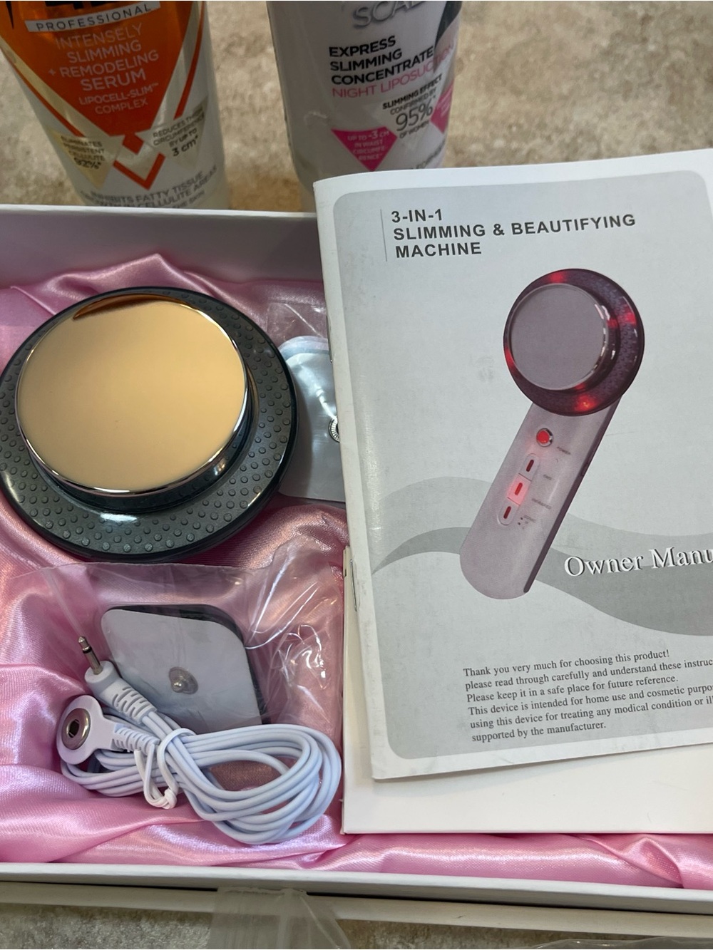 3-in-1 Slimming & Beautifying Machine - Silver with Rose Gold Mirror